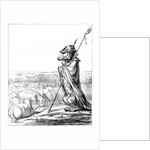 La Fontaine Renewed, Prussian Wolf disguised as a shepherd to guard German sheep by Honore Daumier