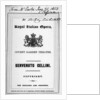 Programme for the opera 'Benvenuto Cellini' by Berlioz, performed in 1853 by English School