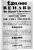 Poster offering a reward for the discovery of the lost Franklin Artic Expedition, 1850 by English School