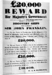 Poster offering a reward for the discovery of the lost Franklin Artic Expedition, 1850 by English School