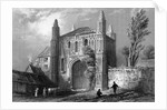 Gateway of St. John's Abbey, Colchester, Essex, 1832 by William Henry Bartlett