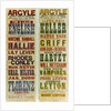 Posters for the Argyle Theatre of Varieties, Birkenhead, 1898 by English School
