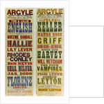 Posters for the Argyle Theatre of Varieties, Birkenhead, 1898 by English School