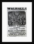 Handbill advertising 'Madame Warton's Unequalled Tableaux Vivans and Poses Plastiques', c.1847 by English School