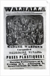 Handbill advertising 'Madame Warton's Unequalled Tableaux Vivans and Poses Plastiques', c.1847 by English School