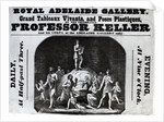 Handbill advertising 'Professor Keller's Grand Tableaux Vivants', c.1846 by English School