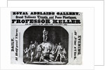 Handbill advertising 'Professor Keller's Grand Tableaux Vivants', c.1846 by English School