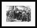 Mr Stanley and some of his African followers on board HMS Industry. by William Heysham Overend