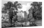 The Moat of Ongar Castle and Castle House, Essex, engraved by Henry Wallis, 1832 by William Henry (after) Bartlett