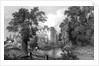 The Moat of Ongar Castle and Castle House, Essex, engraved by Henry Wallis, 1832 by William Henry (after) Bartlett