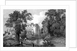 The Moat of Ongar Castle and Castle House, Essex, engraved by Henry Wallis, 1832 by William Henry (after) Bartlett