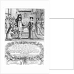 John Ogilby presenting his subscription list for 'Britannia' to the King and Queen by English School