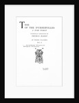 Title page to 'Tess of the D'Urbervilles' by Thomas Hardy, edition published in 1892 by English School