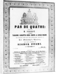 Cover of the sheet music for 'Pas de Quatre' by Jules Perrot, c.1845 by English School