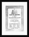 Cover of the sheet music for 'Pas de Quatre' by Jules Perrot, c.1845 by English School