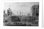 Entrance to the Limehouse Dock, 1850 by Thomas Hosmer Shepherd