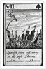 Spanish Ships Cast Away. VII of Spades from a pack of playing cards by English School