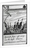 Spanish Ships Cast Away. VII of Spades from a pack of playing cards by English School