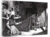Sketches from Ireland : Woman making nets in the Claddagh, Galway by English School