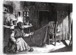 Sketches from Ireland : Woman making nets in the Claddagh, Galway by English School