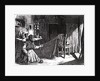 Sketches from Ireland : Woman making nets in the Claddagh, Galway by English School