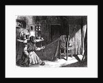 Sketches from Ireland : Woman making nets in the Claddagh, Galway by English School