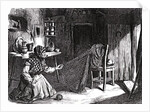 Sketches from Ireland : Woman making nets in the Claddagh, Galway by English School