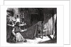 Sketches from Ireland : Woman making nets in the Claddagh, Galway by English School