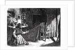 Sketches from Ireland : Woman making nets in the Claddagh, Galway by English School