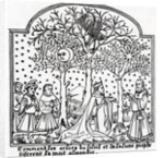 The Oracular trees of the Sun and the Moon by French School