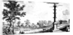A View from Capt. Grenville's Monument to the Grecian Temple, Stowe House Gardens by Jean Baptiste Claude Chatelain