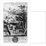 The Harbourer with the blood hound for harbouring the stagg by English School