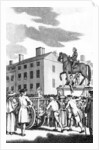 William Stroud, 'A Man whipped at the Cart's Tail for petit Larcenry from Charing Cross to the Horse Guards', engraved for the Tyburn Chronicle by (after) English School
