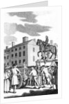 William Stroud, 'A Man whipped at the Cart's Tail for petit Larcenry from Charing Cross to the Horse Guards', engraved for the Tyburn Chronicle by (after) English School