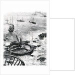 The Prince of Wales and Duke of Edinburgh laying the foundation-stone of the new Eddystone lighthouse by William Heysham Overend