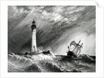 Eddystone Lighthouse, print made by W.B. Cooke, 1836 by William Clarkson (after) Stanfield