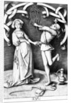 The Juggler and the Woman, c.1495-1503 by Israhel van the younger Meckenem