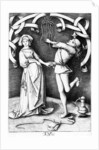 The Juggler and the Woman, c.1495-1503 by Israhel van the younger Meckenem