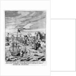 Lit fires in the Tower of London and cannon fire in honour of the arrival of Queen Marie de Medici by English School