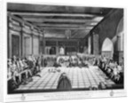 Representation of the Ceremony of Presenting the Sheriffs of London, Samuel Birch and William Heygate Esqs. in the Court of the Exchequer by C. John Mayle (after) Whichelo