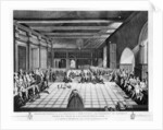 Representation of the Ceremony of Presenting the Sheriffs of London, Samuel Birch and William Heygate Esqs. in the Court of the Exchequer by C. John Mayle (after) Whichelo