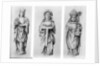 Drawings of Saints Martin, Wilgefort and Nicholas from their statues in Henry VII Chapel, Westminster Abbey, by English School