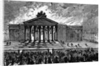 Burning of the Court-House at Cork, c.1891 by English School