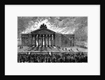 Burning of the Court-House at Cork, c.1891 by English School