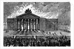 Burning of the Court-House at Cork, c.1891 by English School