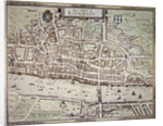 Map of 'the Cittie of London', 1633 by Augustus Ryther