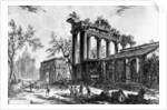 View of the Temple of Concord with the Arch of Septimius Severus and the Church of Santa Martina by Giovanni Battista Piranesi