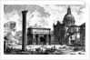 View of the Arch of Septimius Severus and the Church of Santi Luca e Martina by Giovanni Battista Piranesi