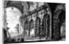 View of the Remains of the Temple of Claudius near the Church of Santi Giovanni e Paolo by Giovanni Battista Piranesi