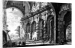 View of the Remains of the Temple of Claudius near the Church of Santi Giovanni e Paolo by Giovanni Battista Piranesi